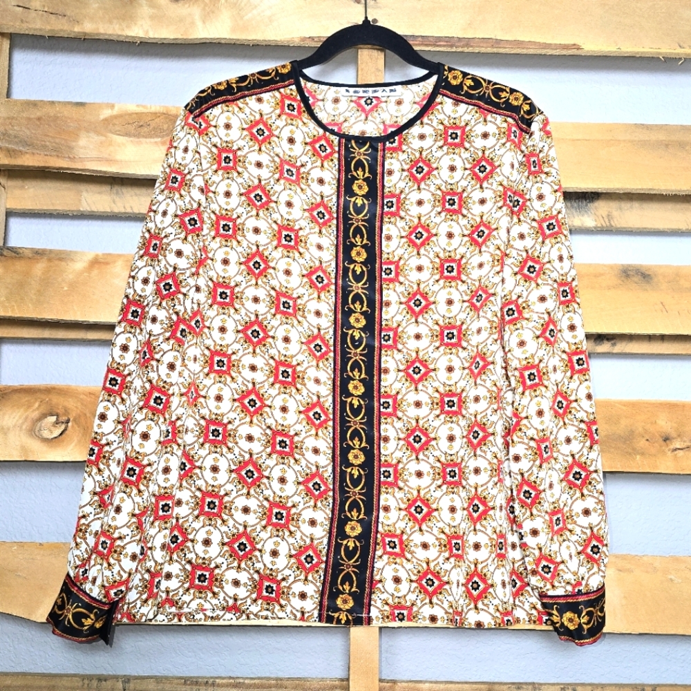 Vintage Multicolor Patterned Shirt Size:L/XL